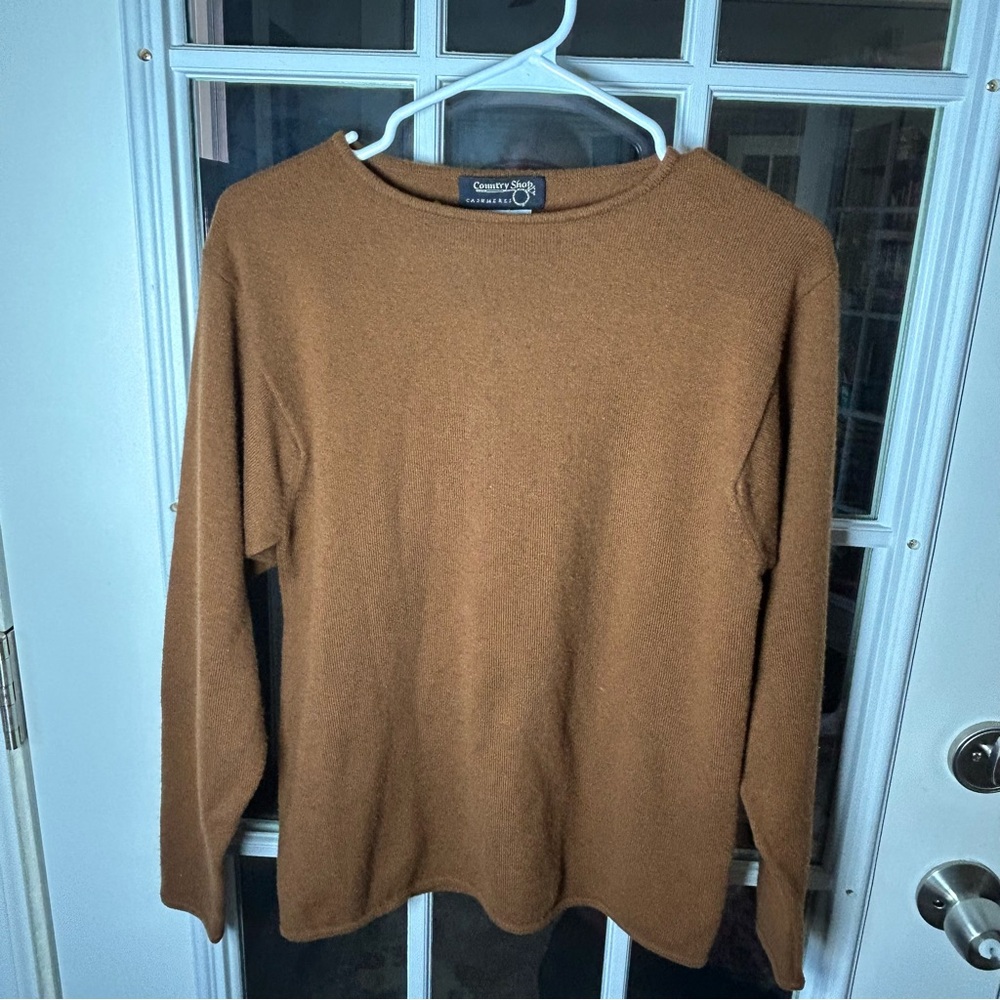 Country Store 100% Cashmere Sweater, Camel Brown‎ Size Medium